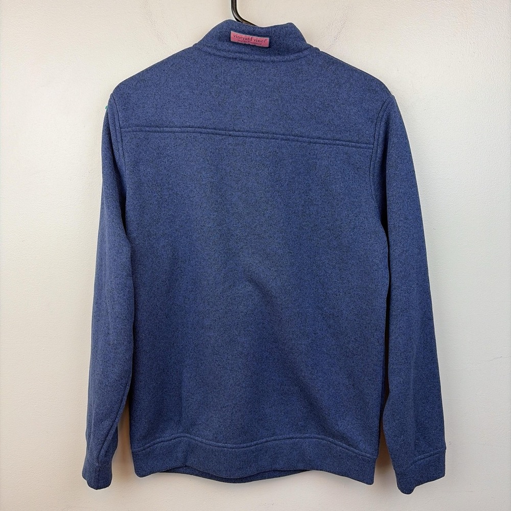 Vineyard Vines Sweater Mens Small Blue Quarter Zip Mock Neck Kentucky Pullover - Picture 3 of 10